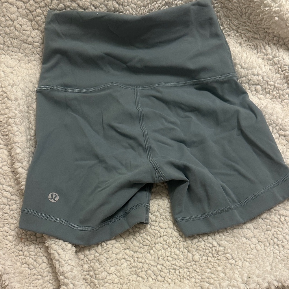 lululemon athletica Women's grey Blue Bike Shorts